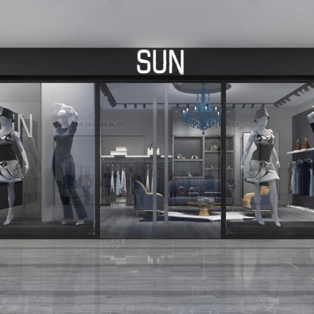 现代服装店门头3D模型