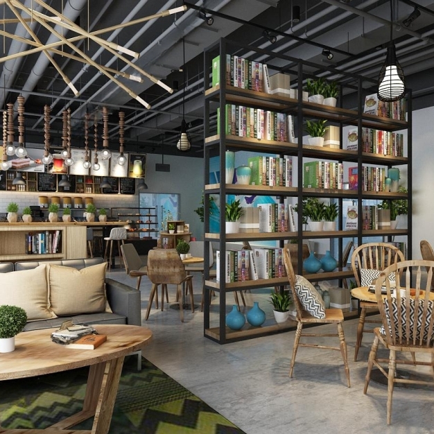 工业风奶茶店3D模型