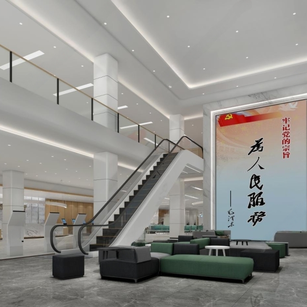 现代办事服务大厅3D模型