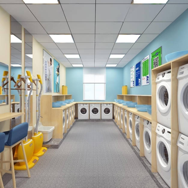 现代洗衣房 洗衣店3D模型
