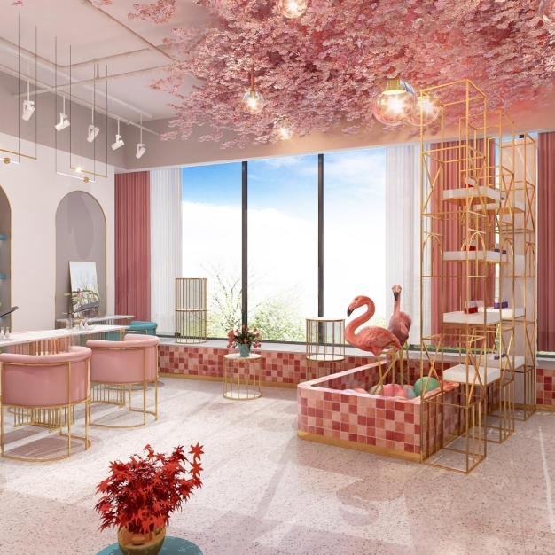 现代美容美甲店3D模型