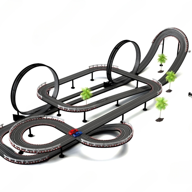现代玩具赛车赛道3D模型