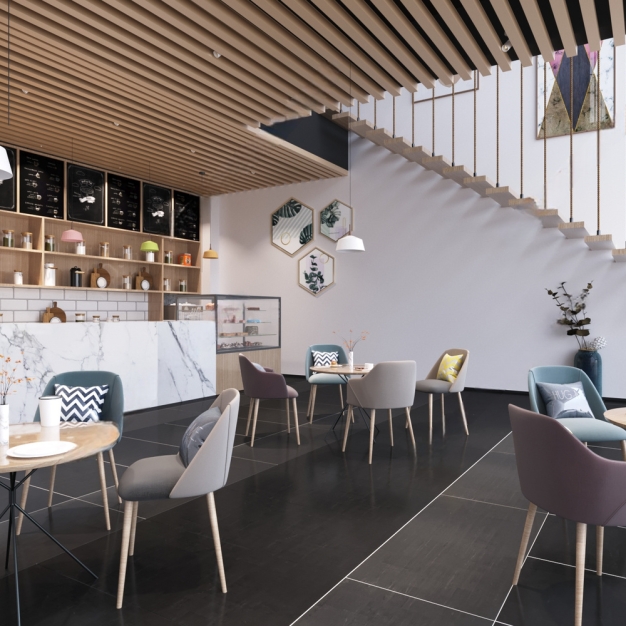 现代奶茶店3D模型