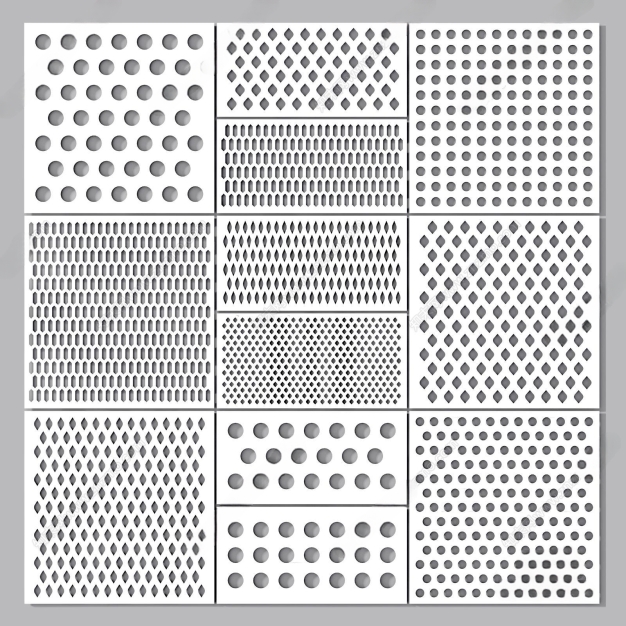 现代冲孔板 铝扣板3D模型
