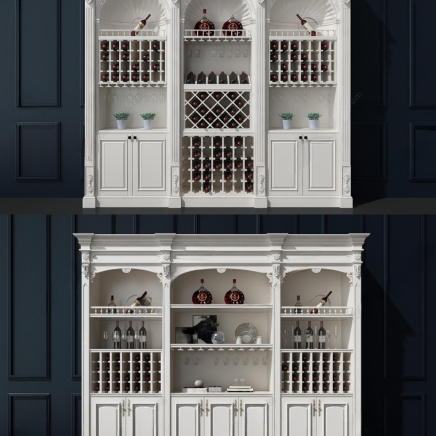 欧式酒柜3D模型