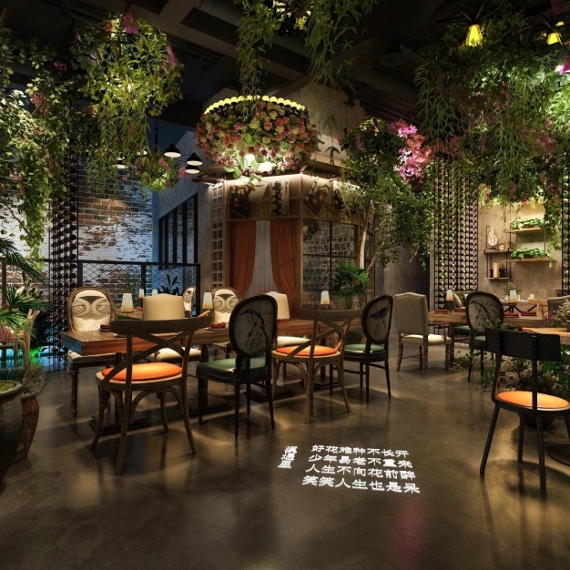 工业风餐厅3D模型