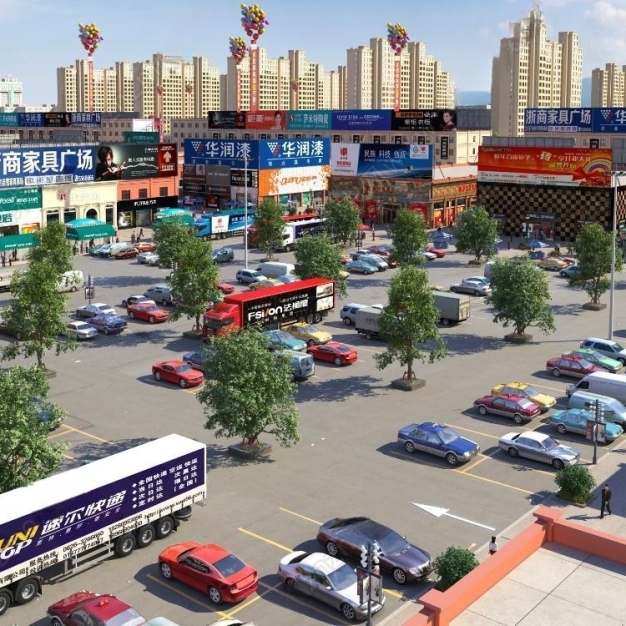 现代建材家具市场3D模型