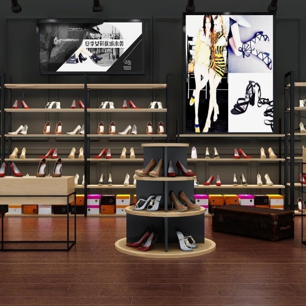 现代鞋店鞋架3D模型