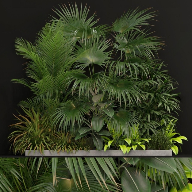 现代植物堆3D模型