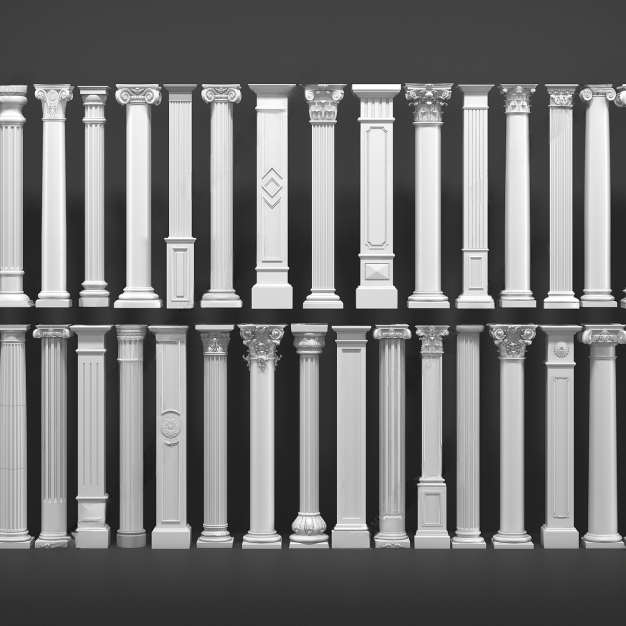 简欧罗马柱 石膏柱3D模型