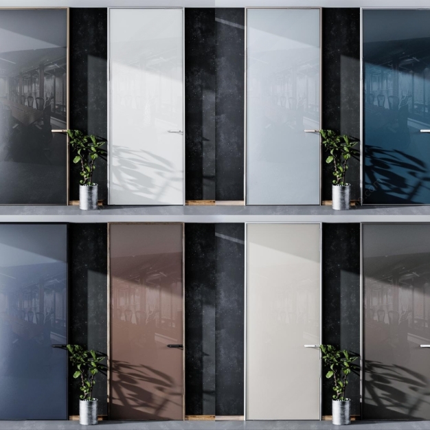 现代玻璃单开门3D模型