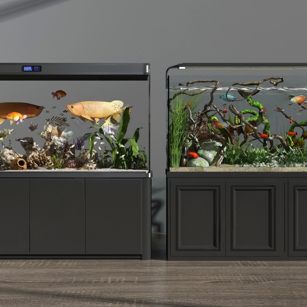 现代鱼缸3D模型