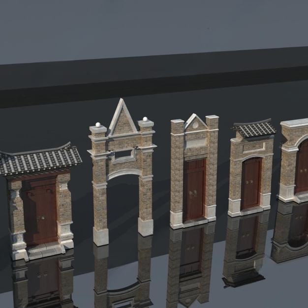 建筑门窗构件3D模型