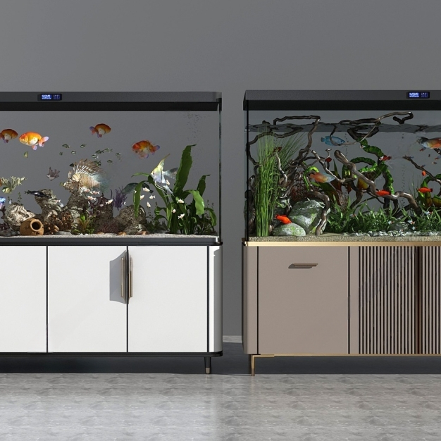 现代鱼缸3D模型
