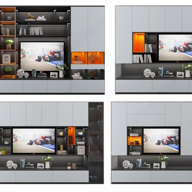 现代电视柜3D模型