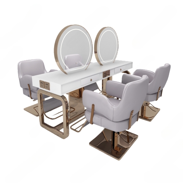 现代理发桌椅3D模型