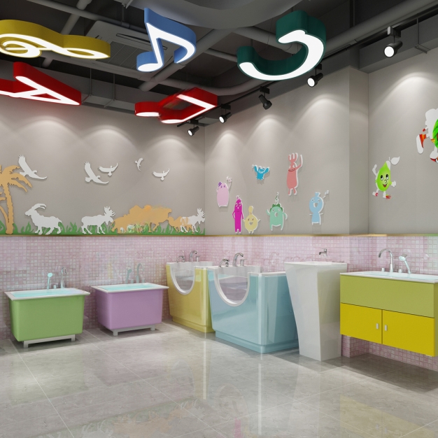 现代母婴店浴缸3D模型