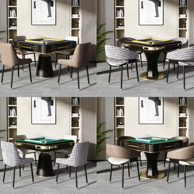 现代麻将桌组合3D模型