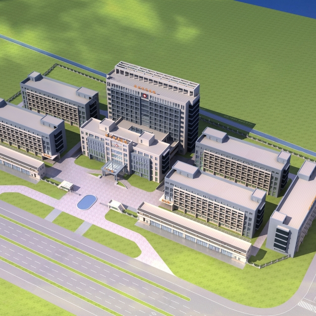 现代医院建筑楼3D模型