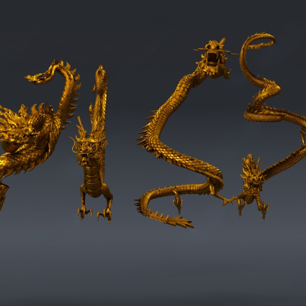 金龙雕塑3D模型