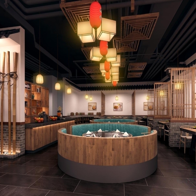 新中式餐厅烧烤店3D模型