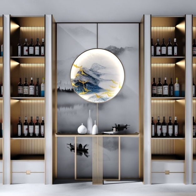 新中式酒柜3D模型