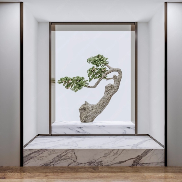 新中式松树摆件3D模型