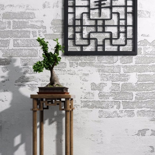 新中式盆景花架3D模型