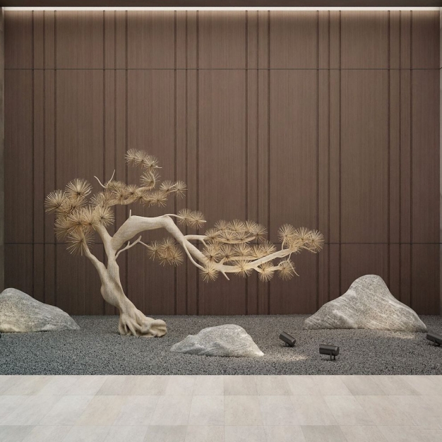 新中式植物景观模型3D模型