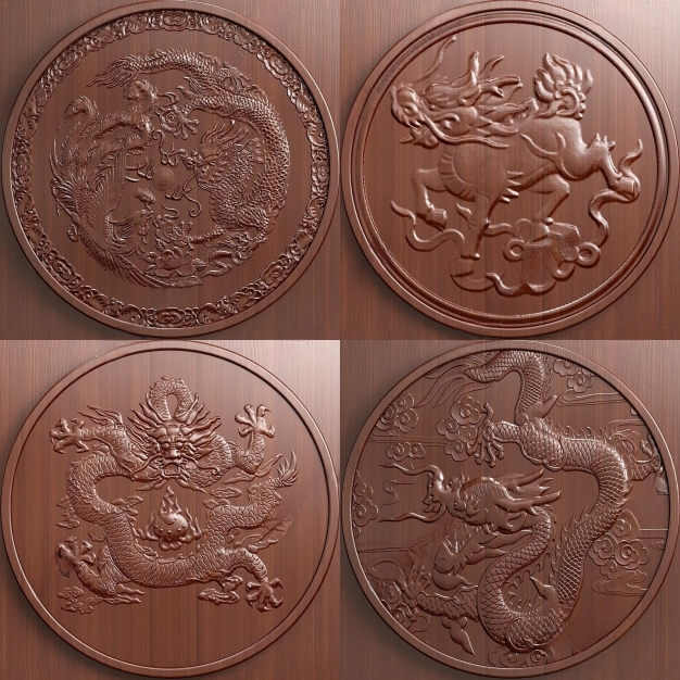 新中式浮雕雕花3D模型