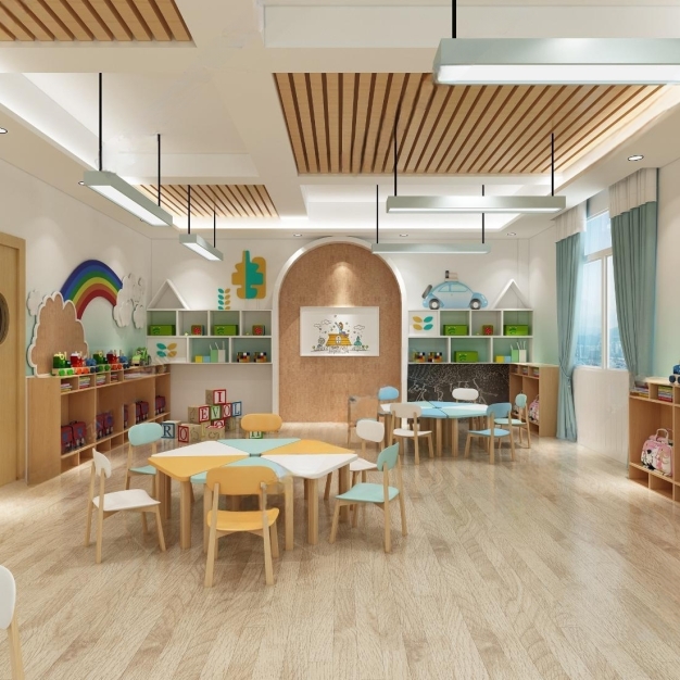 现代幼儿园3D模型