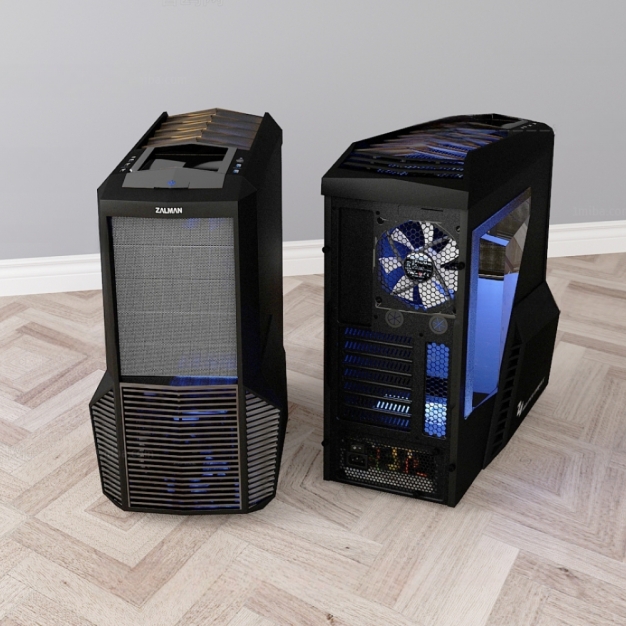 现代电脑主机3D模型