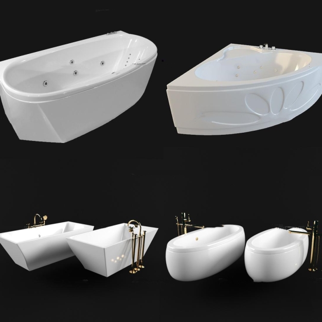 现代浴缸组合3D模型