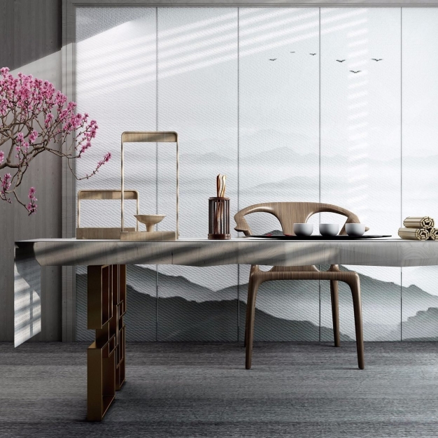 新中式茶桌椅3D模型