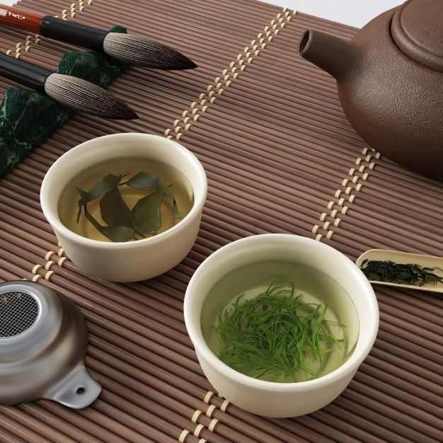 新中式茶叶茶杯茶具3D模型