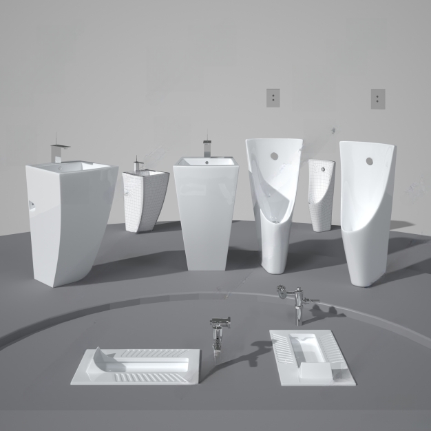 现代小便斗3D模型
