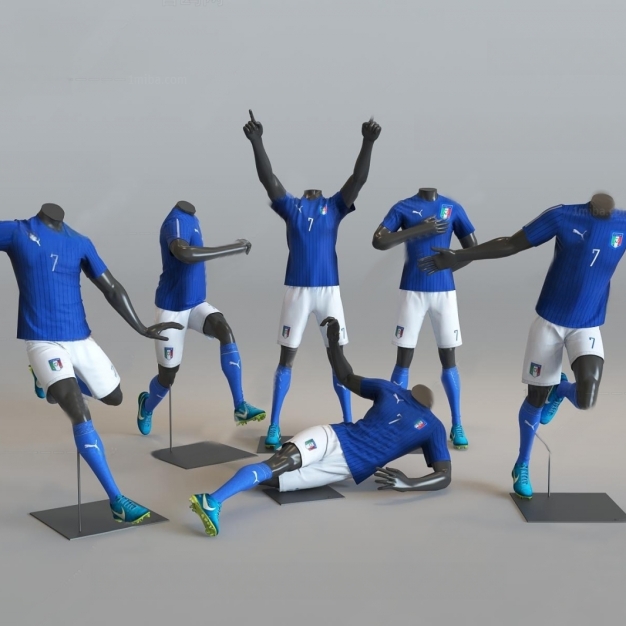 现代体育运动模特服饰3D模型