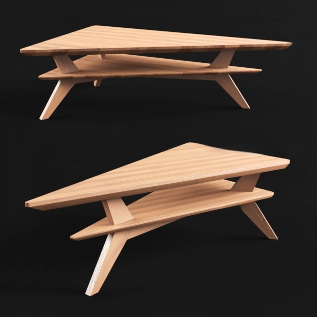 现代茶几3D模型
