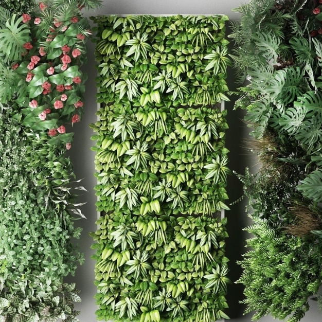现代植物墙3D模型