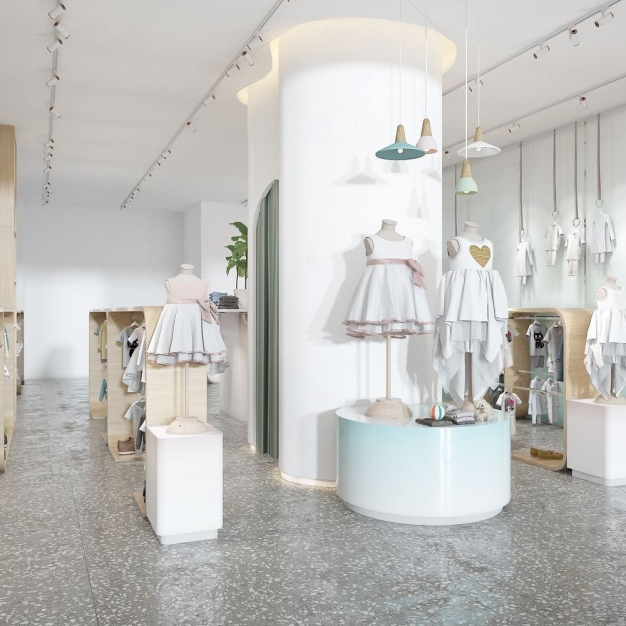 现代儿童服装店3D模型