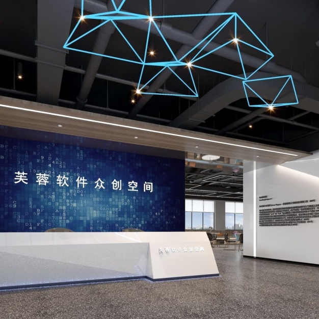 现代办公前台3D模型