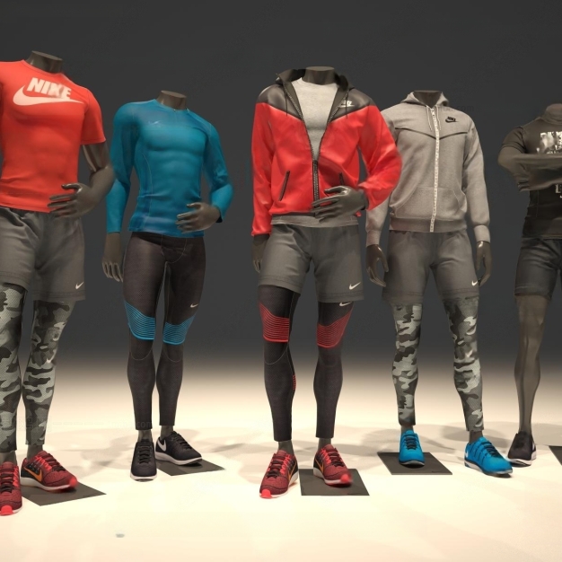 现代服装店模特3D模型