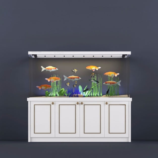 现代金属鱼缸3D模型