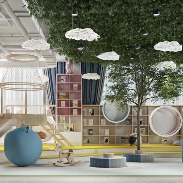 现代幼儿园活动室3D模型