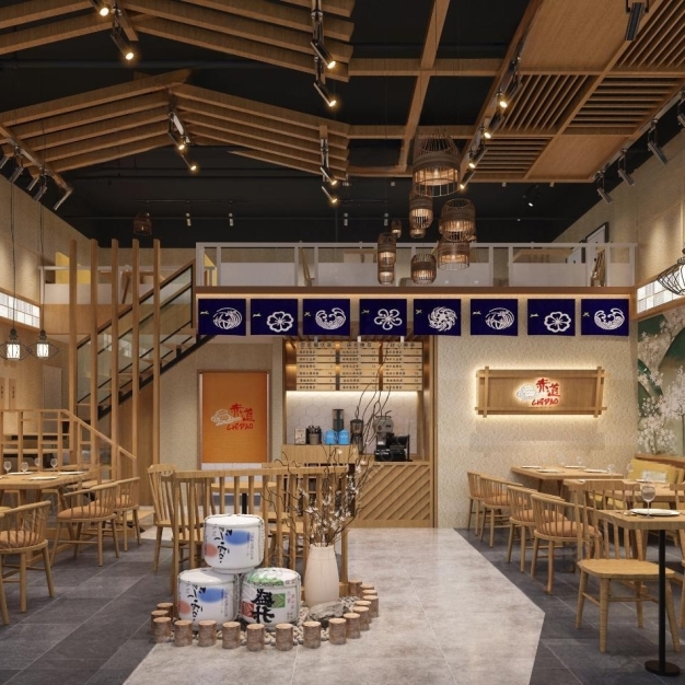 日式料理店3D模型