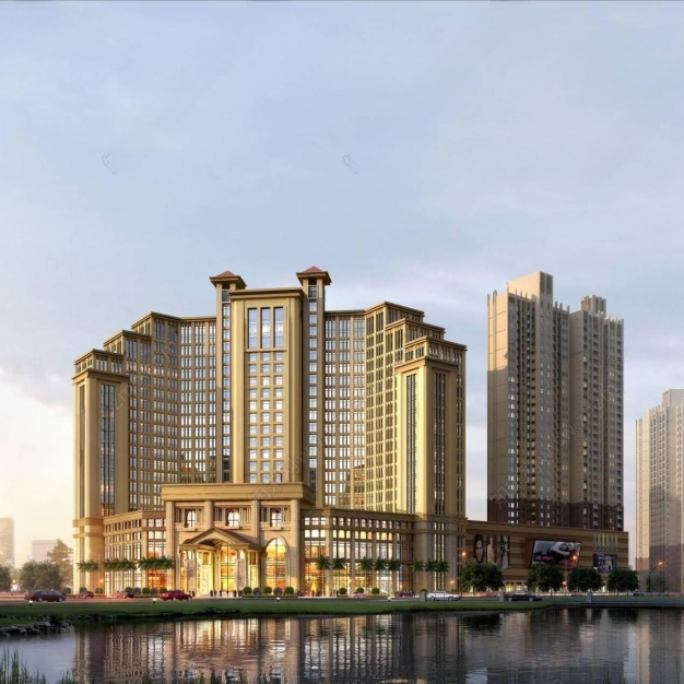 欧式酒店建筑3D模型