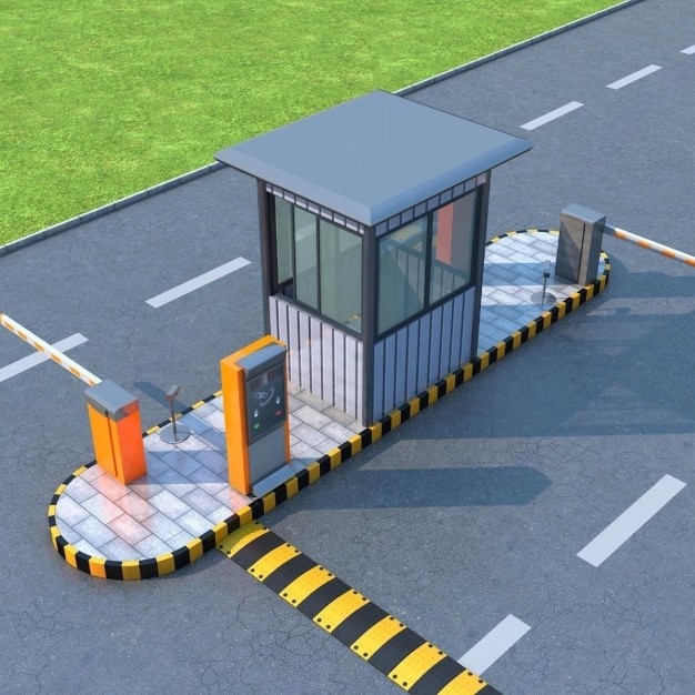 现代收费栏杆3D模型