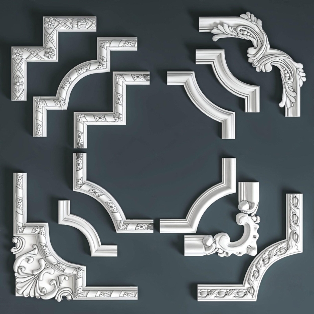 欧式石膏角线组合3D模型