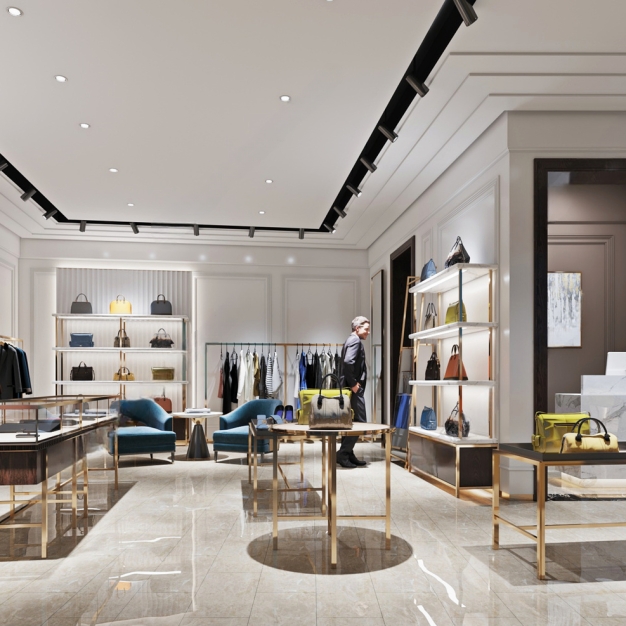 简欧服装鞋店3D模型