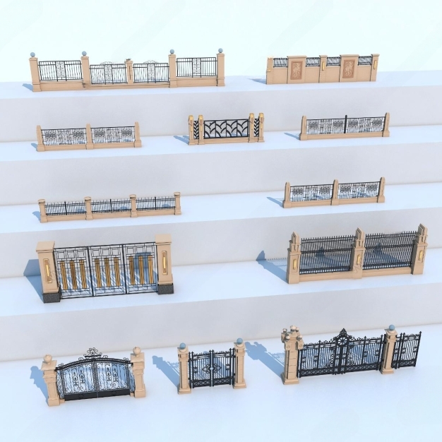 简欧围墙3D模型